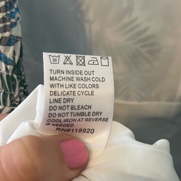 NWOT Lucy Paris Tropical Print Midi Dress w/Bow Tie Straps - XS - Picture 10 of 11